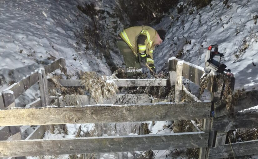 2026-01-08 Einsatz: Verklausung Mentenbachl